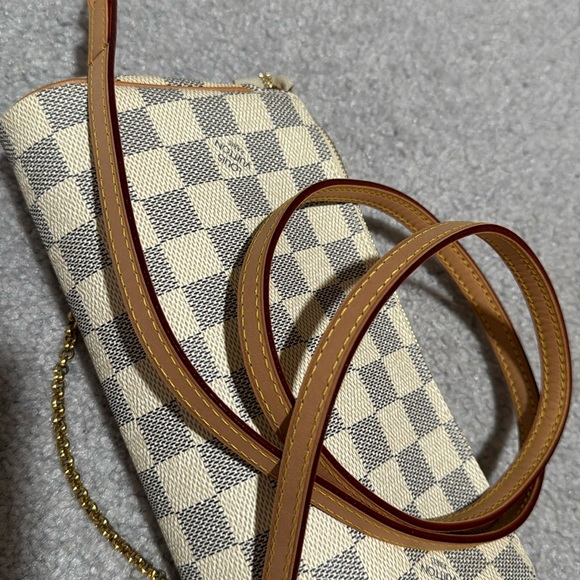 Authentic LOUIS VUITTON Eva Damier Azur Mini Crossbody Chain Bag - Picture 9 of 9